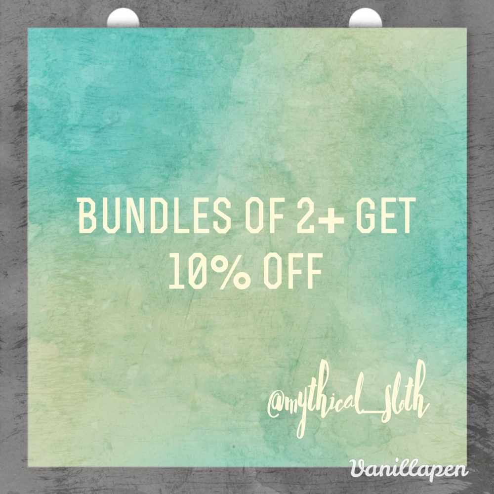 Bundles get 10% off! Offers are welcome 🦄💕